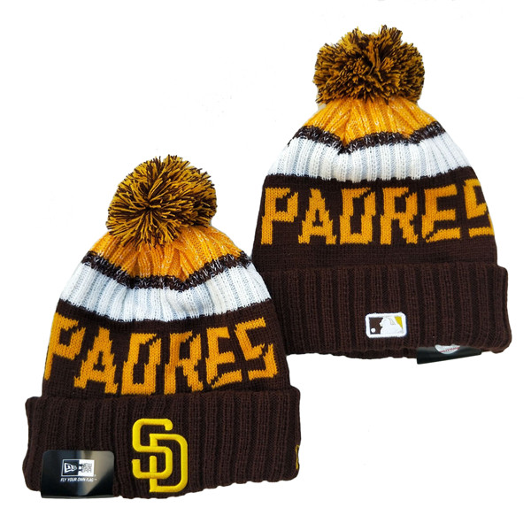 Padres Team Logo Pom Knit Hat YD Padres Team Logo Pom Knit Hat YD