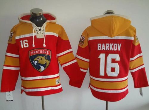 Panthers #16 Aleksander Barkov Red Gold Sawyer Hooded Sweatshirt Stitched NHL Jersey Panthers #16 Aleksander Barkov Red Gold Sawyer Hooded Sweatshirt Stitched NHL Jersey