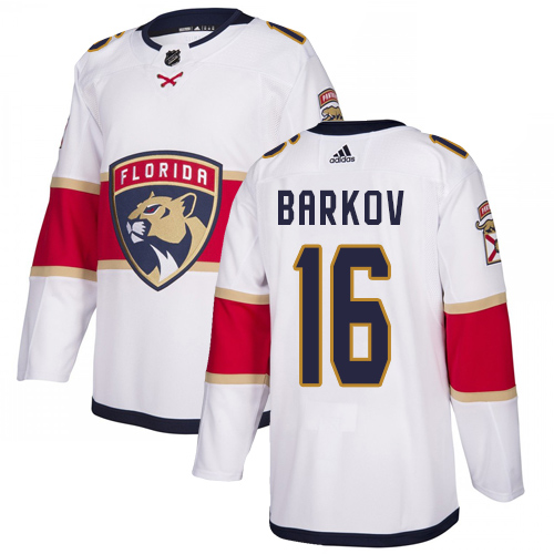 Panthers #16 Aleksander Barkov White Road Authentic Stitched Hockey Jersey