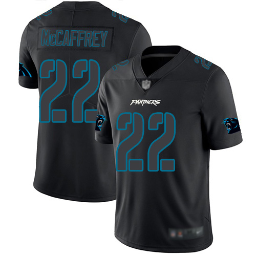 Panthers #22 Christian McCaffrey Black Men's Stitched Football Limited Rush Impact Jersey Panthers #22 Christian McCaffrey Black Men's Stitched Football Limited Rush Impact Jersey