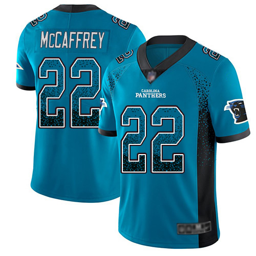 Panthers #22 Christian McCaffrey Blue Alternate Men's Stitched Football Limited Rush Drift Fashion Jersey Panthers #22 Christian McCaffrey Blue Alternate Men's Stitched Football Limited Rush Drift Fashion Jersey