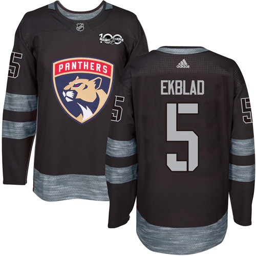 Panthers #5 Aaron Ekblad Black 1917-2017 100th Anniversary Stitched NHL Jersey Panthers #5 Aaron Ekblad Black 1917-2017 100th Anniversary Stitched NHL Jersey