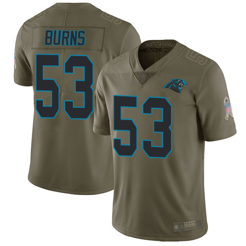 Panthers #53 Brian Burns Olive Youth Stitched Football Limited 2017 Salute to Service Jersey Panthers #53 Brian Burns Olive Youth Stitched Football Limited 2017 Salute to Service Jersey