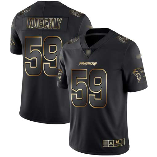 Panthers #59 Luke Kuechly Black Gold Men's Stitched Football Vapor Untouchable Limited Jersey Panthers #59 Luke Kuechly Black Gold Men's Stitched Football Vapor Untouchable Limited Jersey