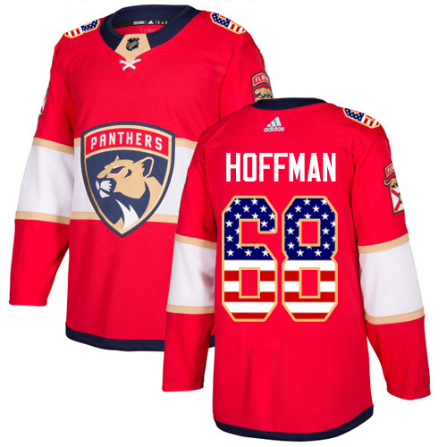 Panthers #68 Mike Hoffman Red Home Authentic USA Flag Stitched Hockey Jersey Panthers #68 Mike Hoffman Red Home Authentic USA Flag Stitched Hockey Jersey