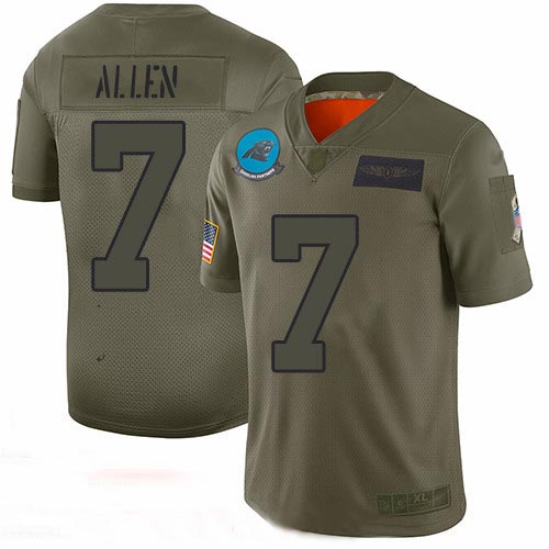 Panthers #7 Kyle Allen Camo Youth Stitched Football Limited 2019 Salute to Service Jersey Panthers #7 Kyle Allen Camo Youth Stitched Football Limited 2019 Salute to Service Jersey