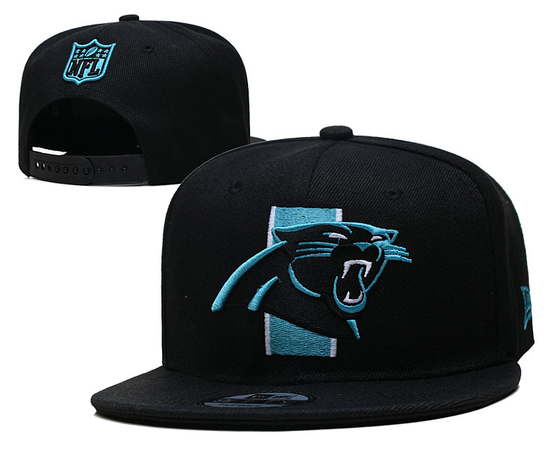 Panthers Black Snapback Hat --YD