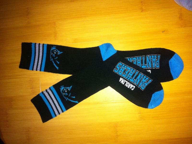 Panthers Team Logo Black NFL Socks Panthers Team Logo Black NFL Socks