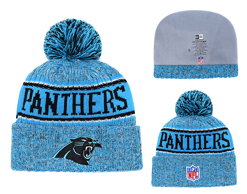 Panthers Team Logo Blue Knit Hat YD