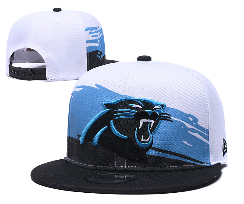 Panthers Team Logo White Adjustable Hat GS
