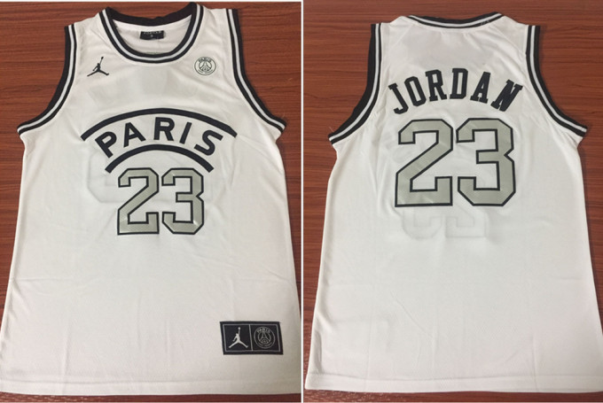 Paris Saint-Germain 23 Michael Jordan White Fashion Jersey Paris Saint-Germain 23 Michael Jordan White Fashion Jersey