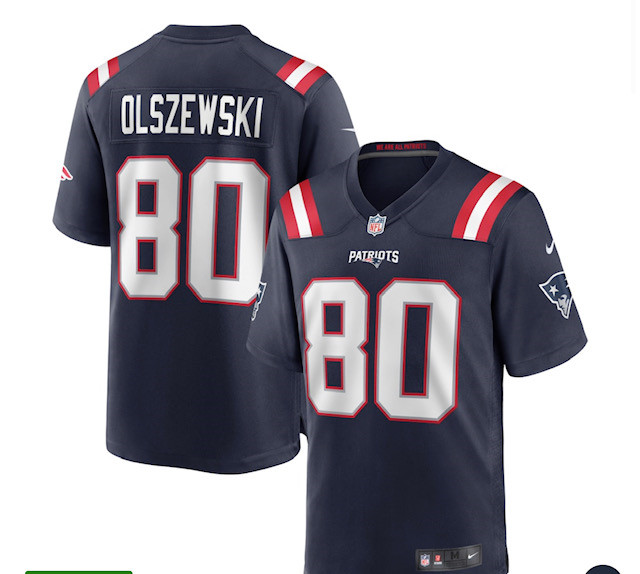 Patriot #80 Gunner Olszewski Blue Jersey Patriot #80 Gunner Olszewski Blue Jersey
