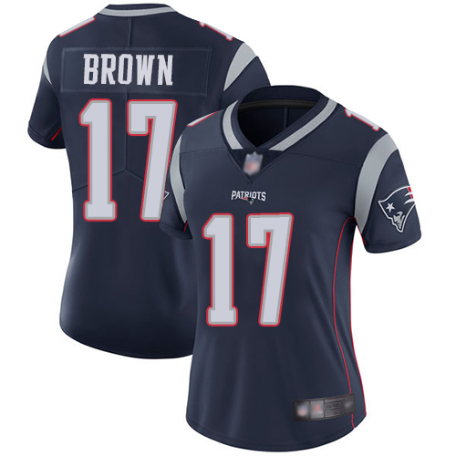 Patriots #17 Antonio Brown Navy Blue Team Color Women's Stitched Football Vapor Untouchable Limited Jersey Patriots #17 Antonio Brown Navy Blue Team Color Women's Stitched Football Vapor Untouchable Limited Jersey