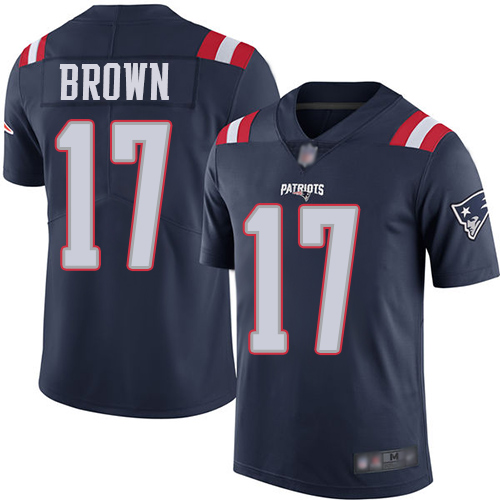 Patriots #17 Antonio Brown Navy Blue Youth Stitched Football Limited Rush Jersey Patriots #17 Antonio Brown Navy Blue Youth Stitched Football Limited Rush Jersey