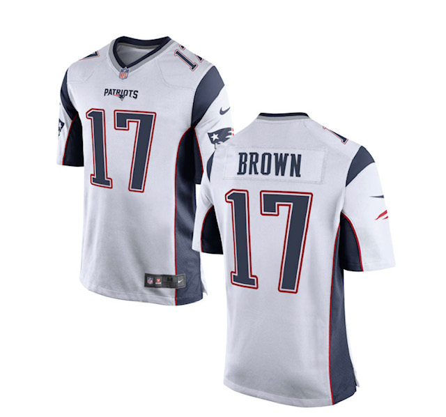 Patriots #17 Antonio Brown White Vapor Limited Jersey