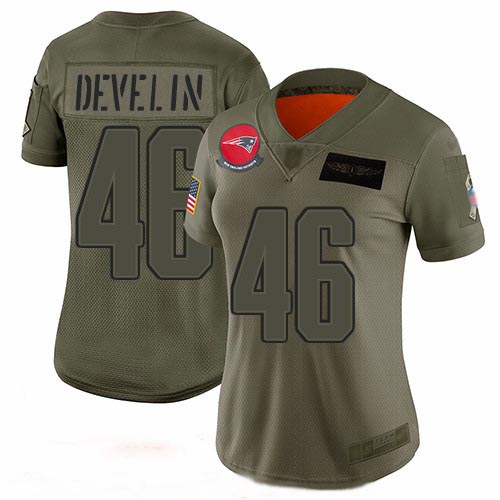 Patriots #46 James Develin Camo Women's Stitched Football Limited 2019 Salute to Service Jersey Patriots #46 James Develin Camo Women's Stitched Football Limited 2019 Salute to Service Jersey