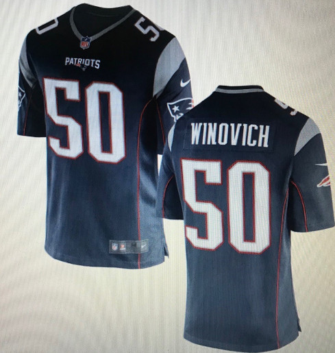 Patriots #50 Chase Winovich Navy Vapor limited Jersey