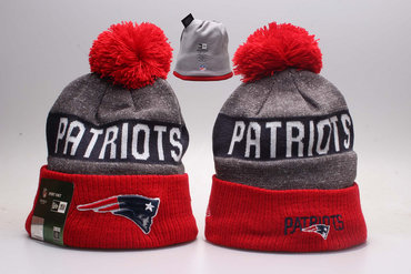 Patriots Red & Gray Team Logo Knit Hat YP