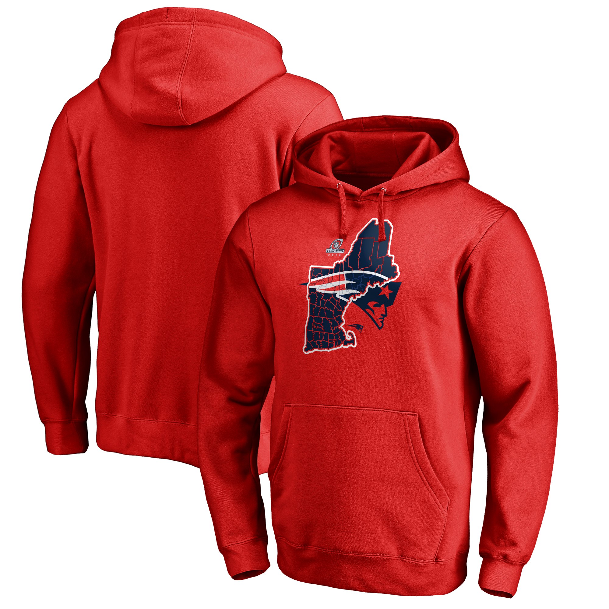 Patriots Red 2018 NFL Playoffs Men's Pullover Hoodie Patriots Red 2018 NFL Playoffs Men's Pullover Hoodie