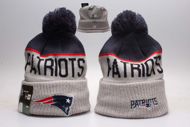 Patriots Team Logo Gray & Navy Knit Hat YP