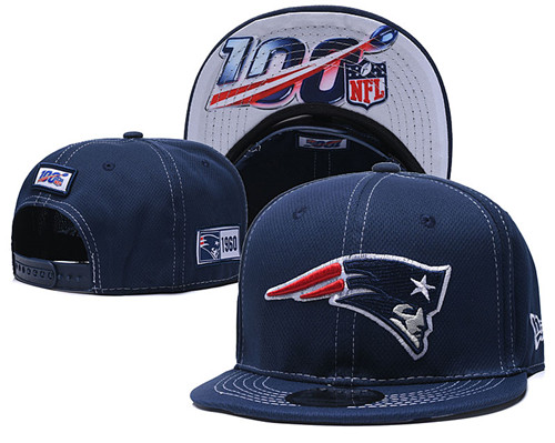 Patriots Team Logo Navy 100th Season Adjustable Hat YD