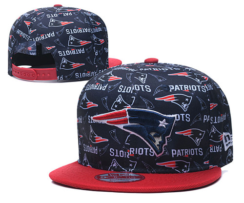 Patriots Team Logos Navy Red Adjustable Hat LH