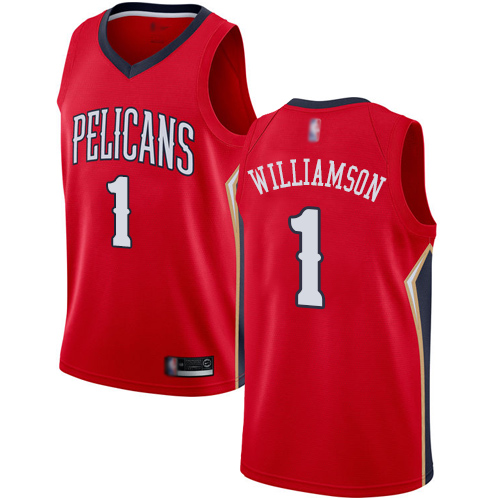 Pelicans #1 Zion Williamson Red Basketball Swingman Statement Edition Jersey Pelicans #1 Zion Williamson Red Basketball Swingman Statement Edition Jersey