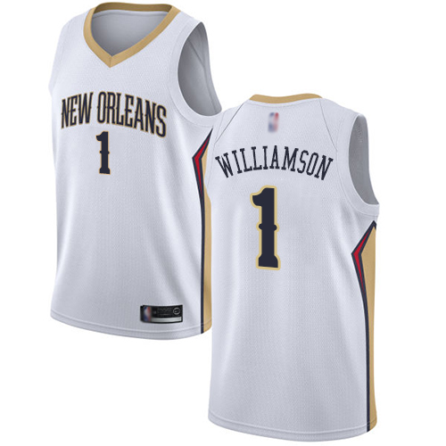 Pelicans #1 Zion Williamson White Basketball Swingman Association Edition Jersey Pelicans #1 Zion Williamson White Basketball Swingman Association Edition Jersey