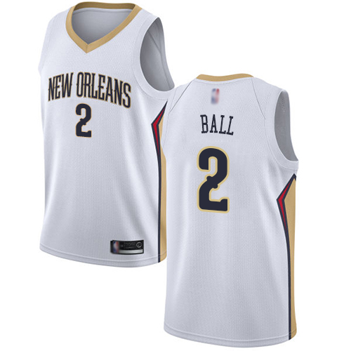 Pelicans #2 Lonzo Ball White Basketball Swingman Association Edition Jersey Pelicans #2 Lonzo Ball White Basketball Swingman Association Edition Jersey