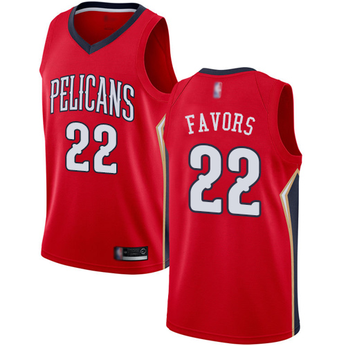 Pelicans #22 Derrick Favors Red Basketball Swingman Statement Edition Jersey Pelicans #22 Derrick Favors Red Basketball Swingman Statement Edition Jersey