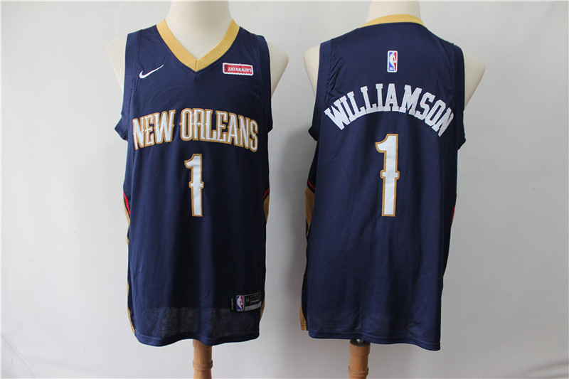 Pelicans 1 Zion Williamson Navy Nike Swingman Jersey Pelicans 1 Zion Williamson Navy Nike Swingman Jersey