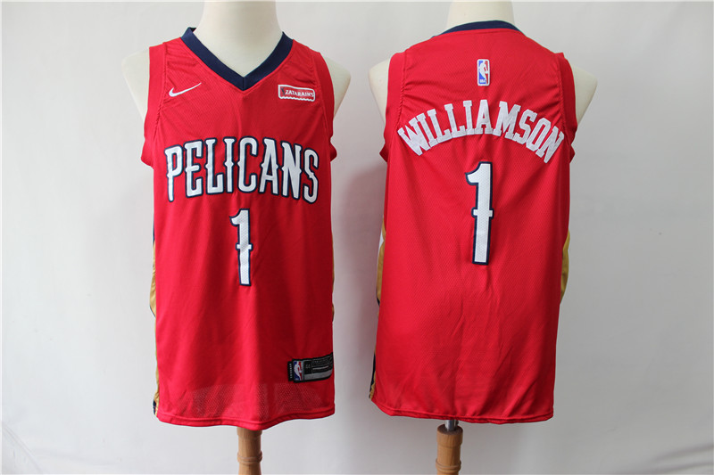 Pelicans 1 Zion Williamson Red Nike Swingman Jersey Pelicans 1 Zion Williamson Red Nike Swingman Jersey