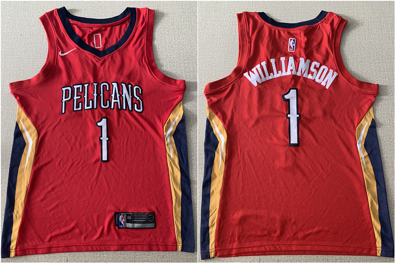 Pelicans 1 Zion Williamson Red Nike Swingman Jersey Pelicans 1 Zion Williamson Red Nike Swingman Jersey