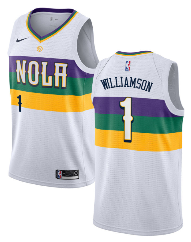 Pelicans 1 Zion Williamson White City Edition Nike Swingman Jersey Pelicans 1 Zion Williamson White City Edition Nike Swingman Jersey
