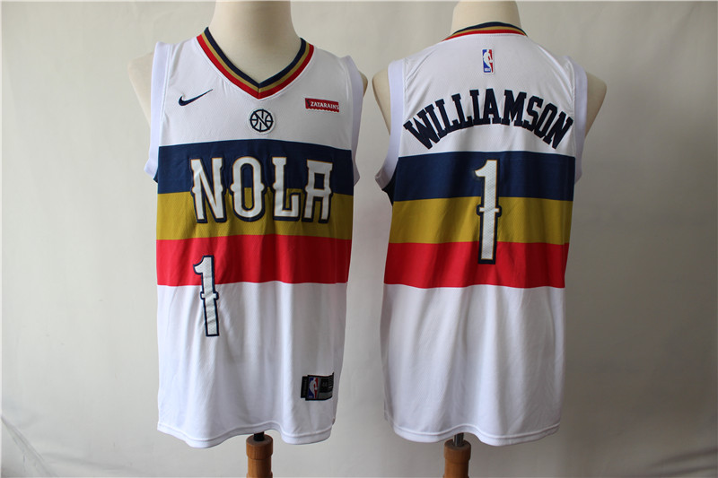 Pelicans 1 Zion Williamson White Earned Edition Nike Swingman Jersey Pelicans 1 Zion Williamson White Earned Edition Nike Swingman Jersey