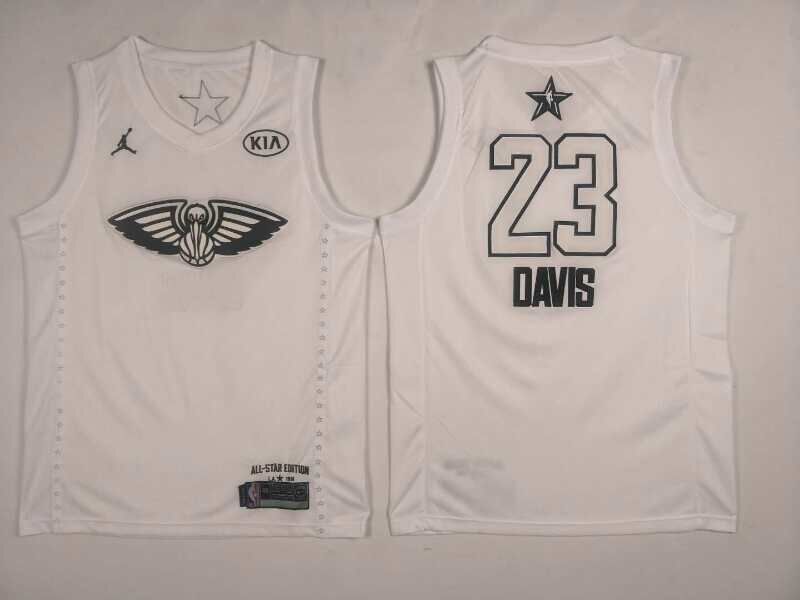Pelicans 23 Anthony Davis White 2018 All-Star Game Jordan Brand Authentic Jersey