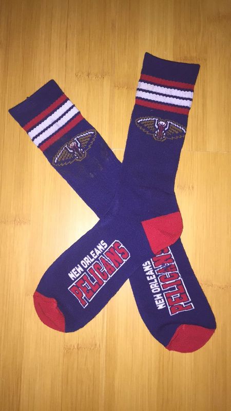 Pelicans Team Logo Purple NBA Socks Pelicans Team Logo Purple NBA Socks