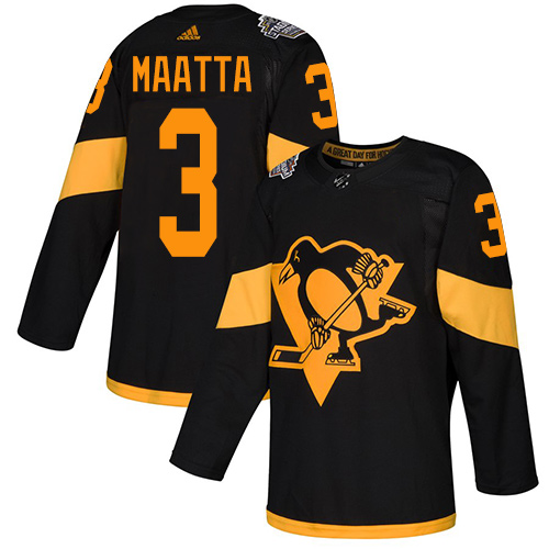 Penguins #3 Olli Maatta Black Authentic 2019 Stadium Series Stitched Hockey Jersey Penguins #3 Olli Maatta Black Authentic 2019 Stadium Series Stitched Hockey Jersey