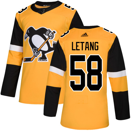 Penguins #58 Kris Letang Gold Alternate Authentic Stitched Hockey Jersey Penguins #58 Kris Letang Gold Alternate Authentic Stitched Hockey Jersey