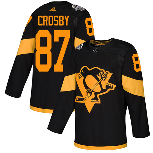 Penguins #87 Sidney Crosby Black Authentic 2019 Stadium Series Stitched Hockey Jersey Penguins #87 Sidney Crosby Black Authentic 2019 Stadium Series Stitched Hockey Jersey