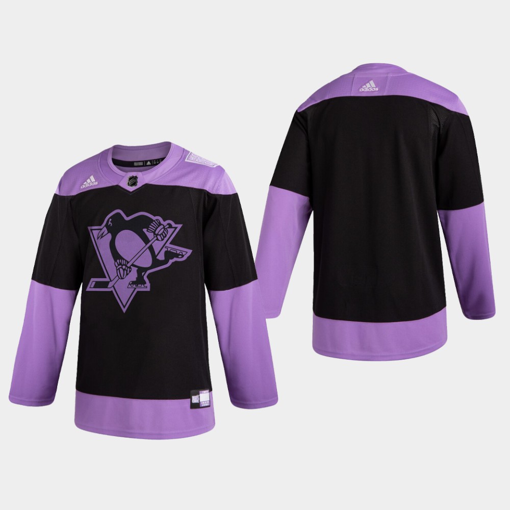 Penguins Hockey Fights Cancer Practice Black Jersey