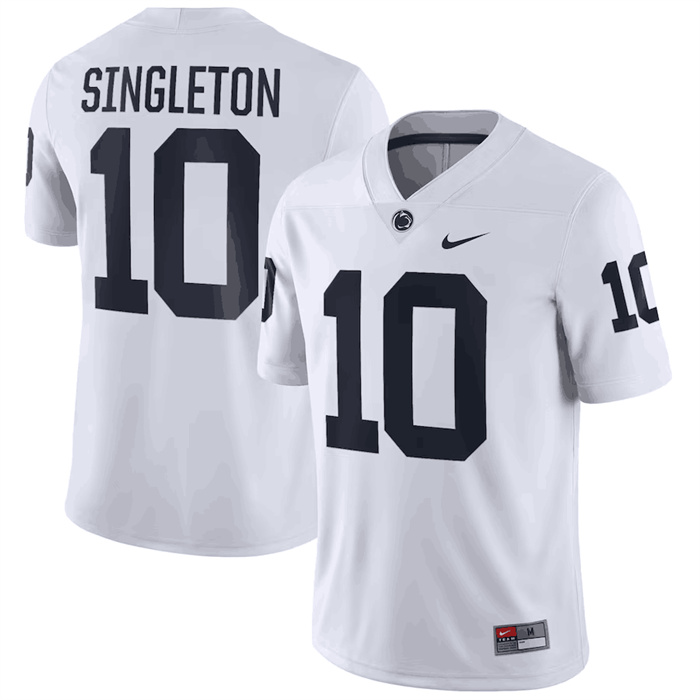 Penn State Nittany Lions #10 Nicholas Singleton white Lions Nike NIL Replica Football Jersey (1) Penn State Nittany Lions #10 Nicholas Singleton white Lions Nike NIL Replica Football Jersey (1)