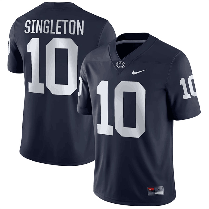 Penn State Nittany Lions #10 Nicholas Singleton white Nike NIL Replica Football Jersey (2) Penn State Nittany Lions #10 Nicholas Singleton white Nike NIL Replica Football Jersey (2)