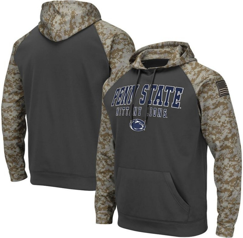 Penn State Nittany Lions Gray Camo Men's Pullover Hoodie Penn State Nittany Lions Gray Camo Men's Pullover Hoodie