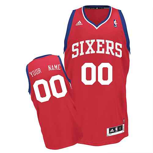 Philadelphia 76ERS Custom Swingman Red Road Jersey Philadelphia 76ERS Custom Swingman Red Road Jersey