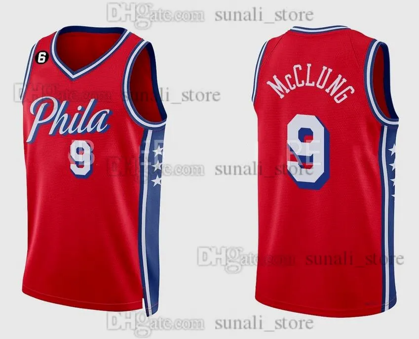 Philadelphia 76ers #9 Mac McClung Red jersey Philadelphia 76ers #9 Mac McClung Red jersey