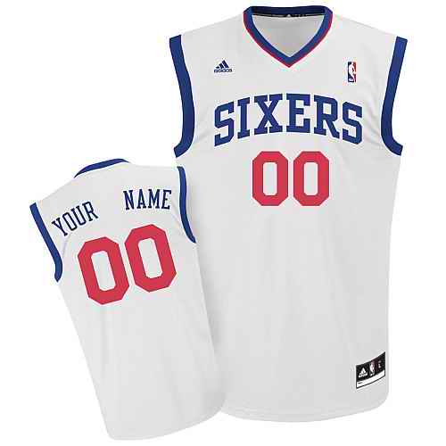 Philadelphia 76ers Custom White Adidas Home Jersey Philadelphia 76ers Custom White Adidas Home Jersey