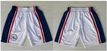 Philadelphia 76ers White 10th NBA Shorts