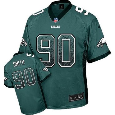 Philadelphia Eagles #90 Marcus Smith Midnight Green Team Color NFL Elite Drift Fashion Jersey Philadelphia Eagles #90 Marcus Smith Midnight Green Team Color NFL Elite Drift Fashion Jersey