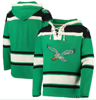 Philadelphia Eagles '47 Throwback Lacer Pullover Hoodie – Kelly Green Philadelphia Eagles '47 Throwback Lacer Pullover Hoodie – Kelly Green